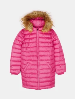 GATE Przedłużana, ocieplana kurtka zimowa ze sztucznym futerkiem|Dzieci Dziewczynki·Kurtki I Płaszcze