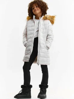 GATE Przedłużana, ocieplana kurtka zimowa ze sztucznym futerkiem|Dzieci Dziewczynki·Kurtki I Płaszcze