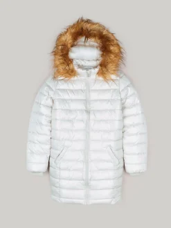 GATE Przedłużana, ocieplana kurtka zimowa ze sztucznym futerkiem|Dzieci Dziewczynki·Kurtki I Płaszcze