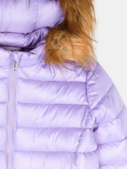 GATE Przedłużana, ocieplana kurtka zimowa ze sztucznym futerkiem|Dzieci Dziewczynki·Kurtki I Płaszcze