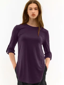 GATE Przedłużona koszulka z rękawami 3/4| Koszulki I Topy·Koszulki