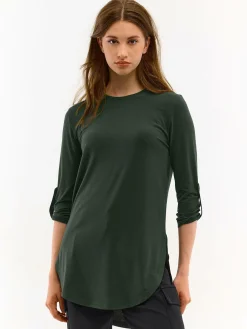 GATE Przedłużona koszulka z rękawami 3/4| Koszulki I Topy·Koszulki