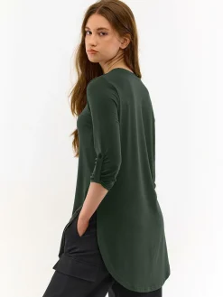 GATE Przedłużona koszulka z rękawami 3/4| Koszulki I Topy·Koszulki