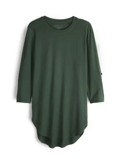 GATE Przedłużona koszulka z rękawami 3/4| Koszulki I Topy·Koszulki