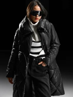 GATE Przedłużona kurtka metaliczna| Kurtki I Płaszcze·Kurtki Zimowe|Kurtki I Płaszcze·Pikowana Kurtka