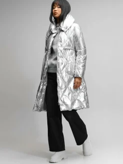 GATE Przedłużona kurtka metaliczna| Kurtki I Płaszcze·Kurtki Zimowe|Kurtki I Płaszcze·Pikowana Kurtka