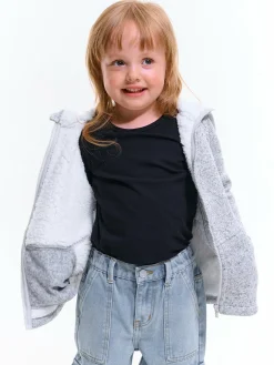 GATE Przejściowa kurtka zapinana na suwak z kapturem i pluszową podszewką dla dziewczynek|Dzieci Dziewczynki·Kurtki I Płaszcze