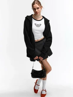 GATE Raglanowa koszula z nadrukiem| Koszulki I Topy·Koszulki|Koszulki I Topy·Koszulki Z Nadrukiem