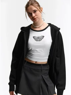 GATE Raglanowa koszula z nadrukiem| Koszulki I Topy·Koszulki|Koszulki I Topy·Koszulki Z Nadrukiem