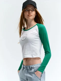 GATE Raglanowa koszula z nadrukiem| Koszulki I Topy·Koszulki|Koszulki I Topy·Koszulki Z Nadrukiem