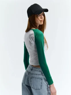 GATE Raglanowa koszula z nadrukiem| Koszulki I Topy·Koszulki|Koszulki I Topy·Koszulki Z Nadrukiem