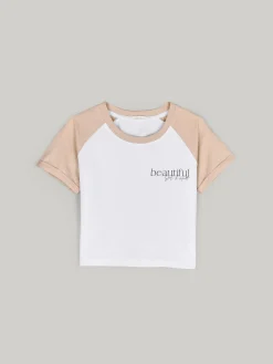 GATE Raglanowa koszula z nadrukiem| Koszulki I Topy·Koszulki|Koszulki I Topy·Koszulki Z Nadrukiem