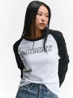 GATE Raglanowa koszula z nadrukiem| Koszulki I Topy·Koszulki|Koszulki I Topy·Koszulki Z Nadrukiem