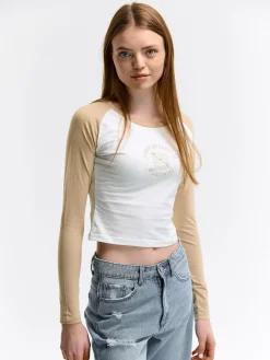 GATE Raglanowa koszula z nadrukiem| Koszulki I Topy·Koszulki Z Nadrukiem|Koszulki I Topy·Koszulki