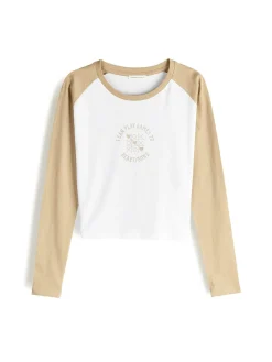 GATE Raglanowa koszula z nadrukiem| Koszulki I Topy·Koszulki Z Nadrukiem|Koszulki I Topy·Koszulki