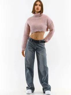 GATE Rozszerzony krótki golf| Koszulki I Topy·Golfy|Swetry I Bluzy·Swetry