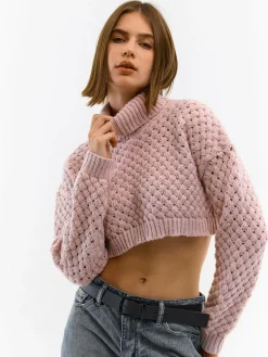 GATE Rozszerzony krótki golf| Koszulki I Topy·Golfy|Swetry I Bluzy·Swetry