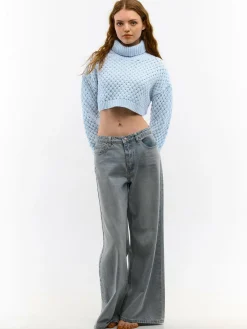 GATE Rozszerzony krótki golf| Koszulki I Topy·Golfy|Swetry I Bluzy·Swetry