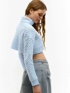 GATE Rozszerzony krótki golf| Koszulki I Topy·Golfy|Swetry I Bluzy·Swetry