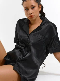 GATE Satynowa koszula od piżamy| Bielizna·Bielizna Nocna