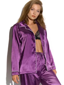 GATE Satynowa koszula od piżamy| Bielizna·Bielizna Nocna