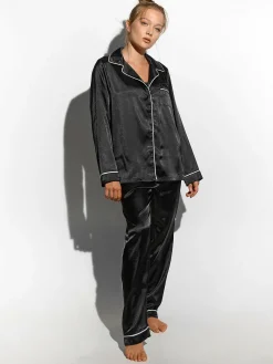 GATE Satynowa koszula od piżamy| Bielizna·Bielizna Nocna