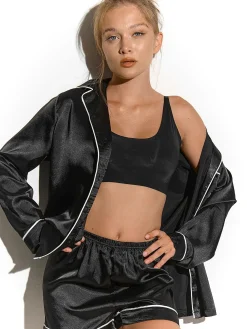 GATE Satynowe szorty od piżamy| Bielizna·Bielizna Nocna