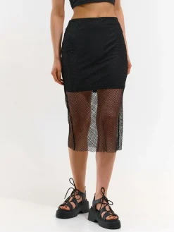 GATE Siateczkowa spódnica midi| Kategorie·Spódnice ☀️