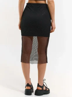 GATE Siateczkowa spódnica midi| Kategorie·Spódnice ☀️