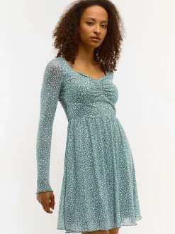 GATE Siateczkowa sukienka z kwiatowym nadrukiem| Kategorie·Sukienki