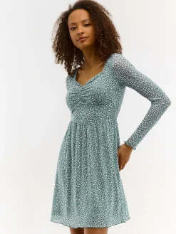 GATE Siateczkowa sukienka z kwiatowym nadrukiem| Kategorie·Sukienki