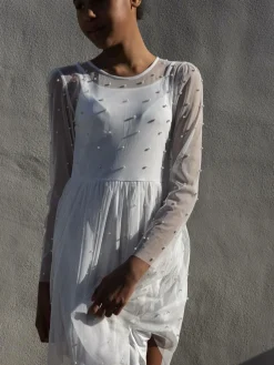 GATE Siateczkowa sukienka z perłami|Dzieci Dziewczynki·Sukienki