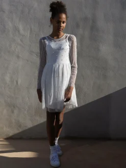 GATE Siateczkowa sukienka z perłami|Dzieci Dziewczynki·Sukienki