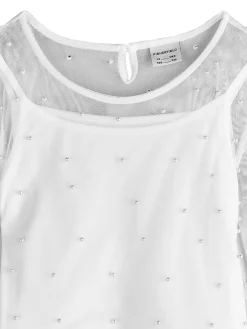 GATE Siateczkowa sukienka z perłami|Dzieci Dziewczynki·Sukienki