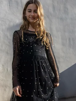 GATE Siateczkowa sukienka z perłami|Dzieci Dziewczynki·Sukienki