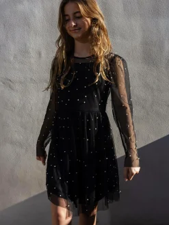 GATE Siateczkowa sukienka z perłami|Dzieci Dziewczynki·Sukienki