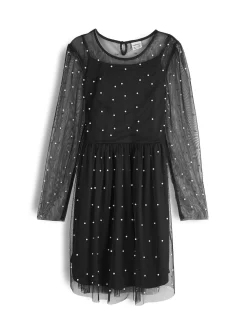 GATE Siateczkowa sukienka z perłami|Dzieci Dziewczynki·Sukienki