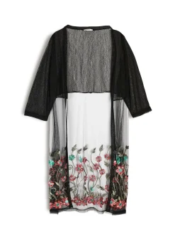 GATE Siateczkowe kimono z haftem| Kategorie·Akcesoria Plażowe|Kategorie·Stroje Kąpielowe ☀️