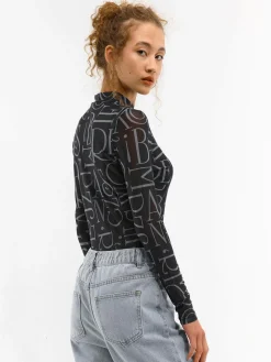 GATE Siateczkowy golf z nadrukiem| Koszulki I Topy·Topy|Koszulki I Topy·Golfy