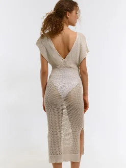 GATE Siatkowa damska sukienka midi| Kategorie·Sukienki