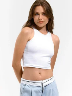 GATE Skrócony, elastyczny top bez rękawów| Koszulki I Topy·Podkoszulki ☀️|Koszulki I Topy·Crop Top ☀️