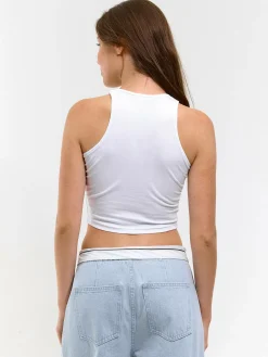 GATE Skrócony, elastyczny top bez rękawów| Koszulki I Topy·Podkoszulki ☀️|Koszulki I Topy·Crop Top ☀️