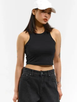 GATE Skrócony, elastyczny top bez rękawów| Koszulki I Topy·Podkoszulki ☀️|Koszulki I Topy·Crop Top ☀️