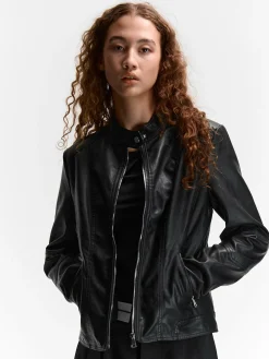 GATE Skórzana kurtka| Kurtki I Płaszcze·Kurtki Przejściowe