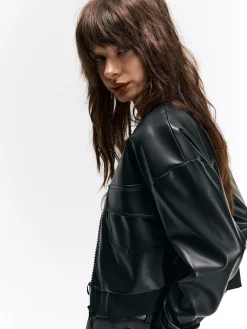 GATE Skórzana kurtka| Kurtki I Płaszcze·Kurtki Przejściowe