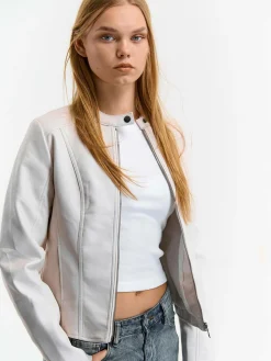 GATE Skórzana kurtka| Kurtki I Płaszcze·Kurtki Przejściowe