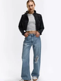 GATE Skórzana kurtka| Kurtki I Płaszcze·Kurtki Przejściowe