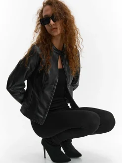 GATE Skórzana kurtka| Kurtki I Płaszcze·Kurtki Przejściowe