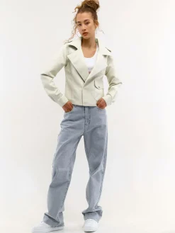 GATE Skórzana kurtka| Kurtki I Płaszcze·Kurtki Przejściowe