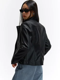 GATE Skórzana kurtka| Kurtki I Płaszcze·Kurtki Przejściowe